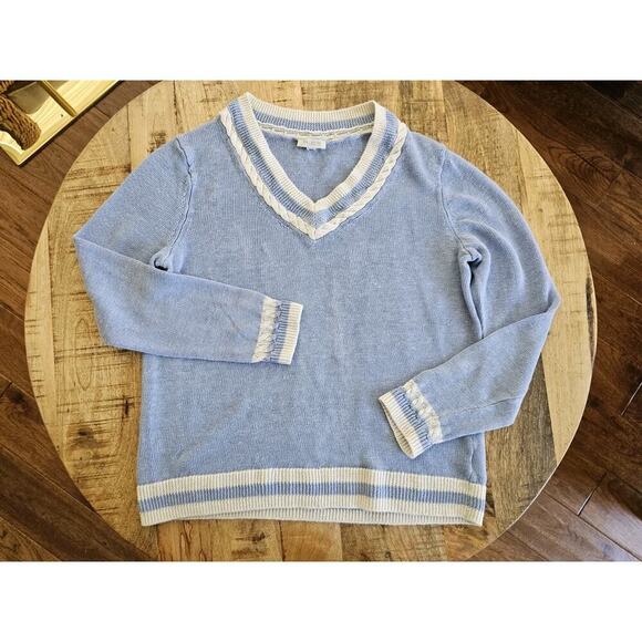 Talbots Linen Knit Sweater Women's Size PM Cricket Tennis Beach - Picture 9 of 11